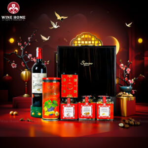 Hộp Quà Tết 2026 Hộp Gỗ Sơn Mài 3 Ngăn Nâu 05