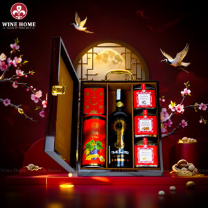 Hộp Quà Tết 2026 Hộp Gỗ Sơn Mài 3 Ngăn Nâu 04