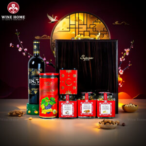 Hộp Quà Tết 2026 Hộp Gỗ Sơn Mài 3 Ngăn Nâu 01