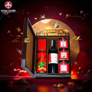 Hộp Quà Tết 2026 - Quà Tặng Doanh Nghiệp Cao Cấp Hộp Quà Tết 2026 Hộp Gỗ Sơn Mài 3 Ngăn Nâu 06