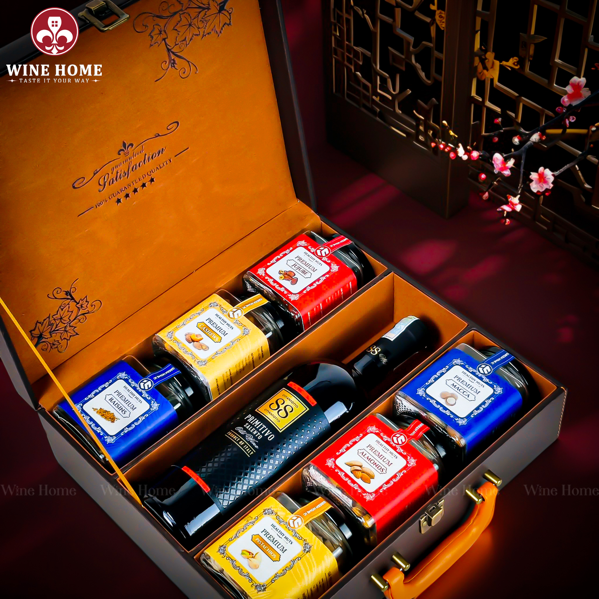 Hộp Quà Tết 2026 - Quà Tặng Doanh Nghiệp Cao Cấp Hộp Quà Tết 2026 Phiên Bản Hộp Da 3 Ngăn 04