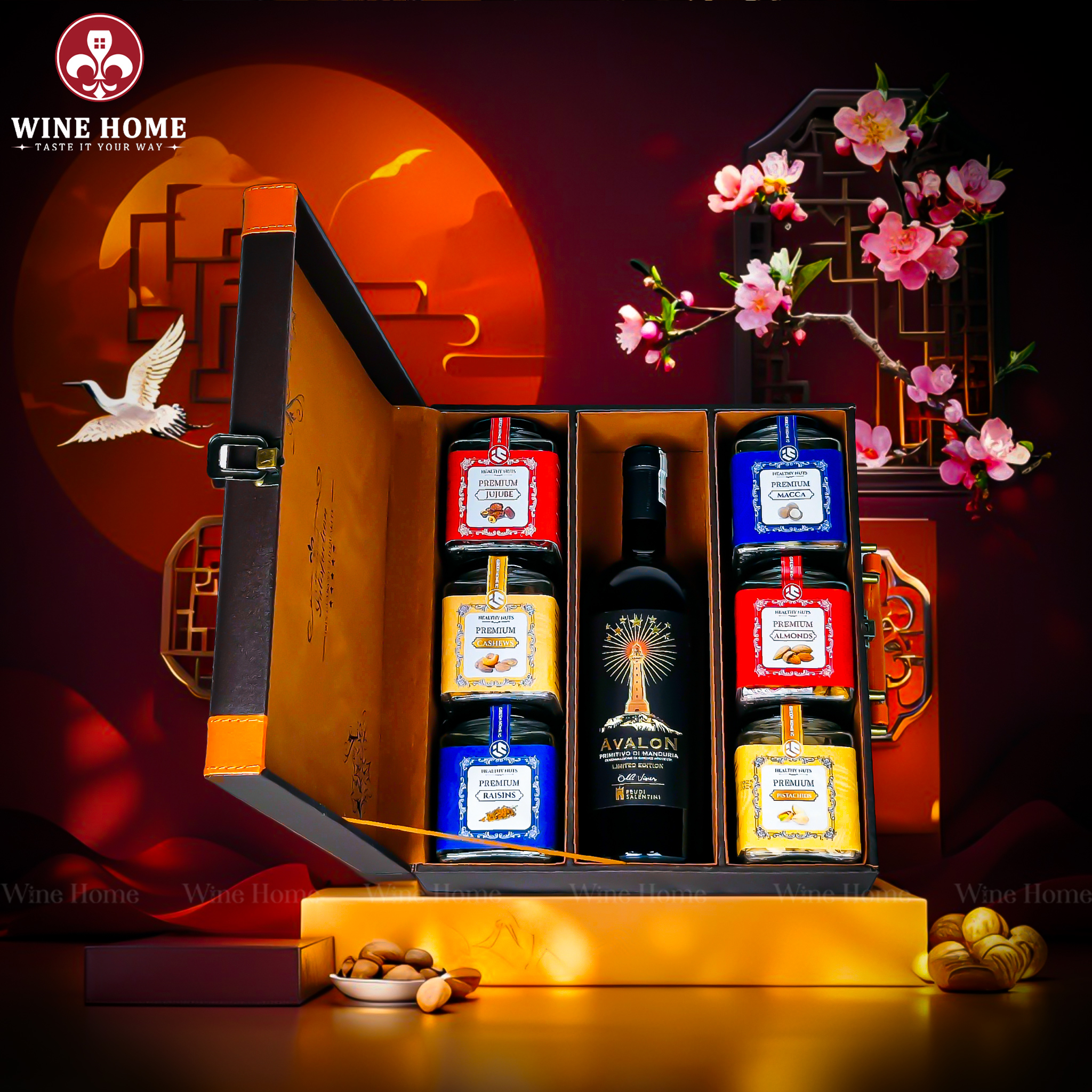 Hộp Quà Tết 2026 - Quà Tặng Doanh Nghiệp Cao Cấp Hộp Quà Tết 2026 Phiên Bản Hộp Da 3 Ngăn 08