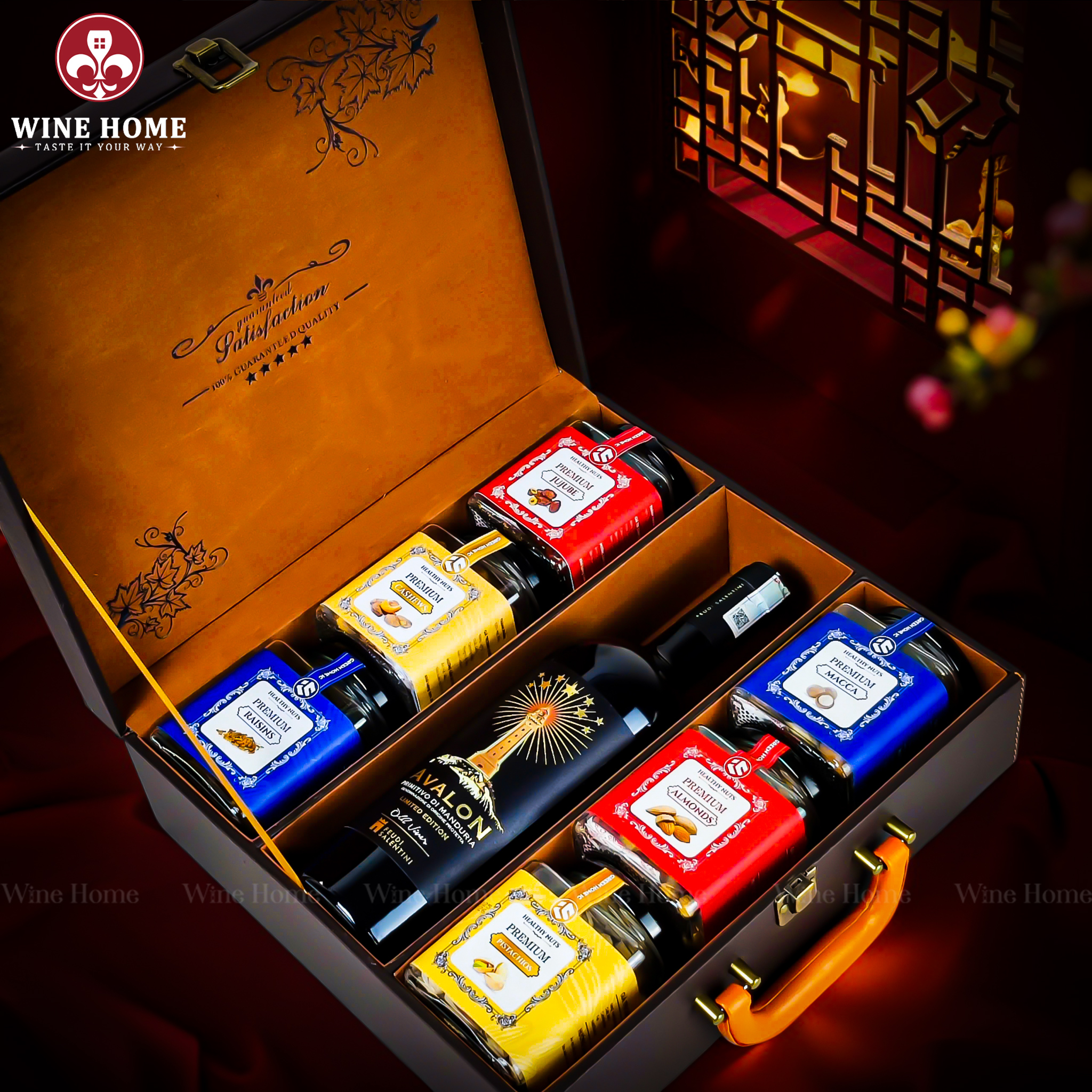 Hộp Quà Tết 2026 - Quà Tặng Doanh Nghiệp Cao Cấp Hộp Quà Tết 2026 Phiên Bản Hộp Da 3 Ngăn 08