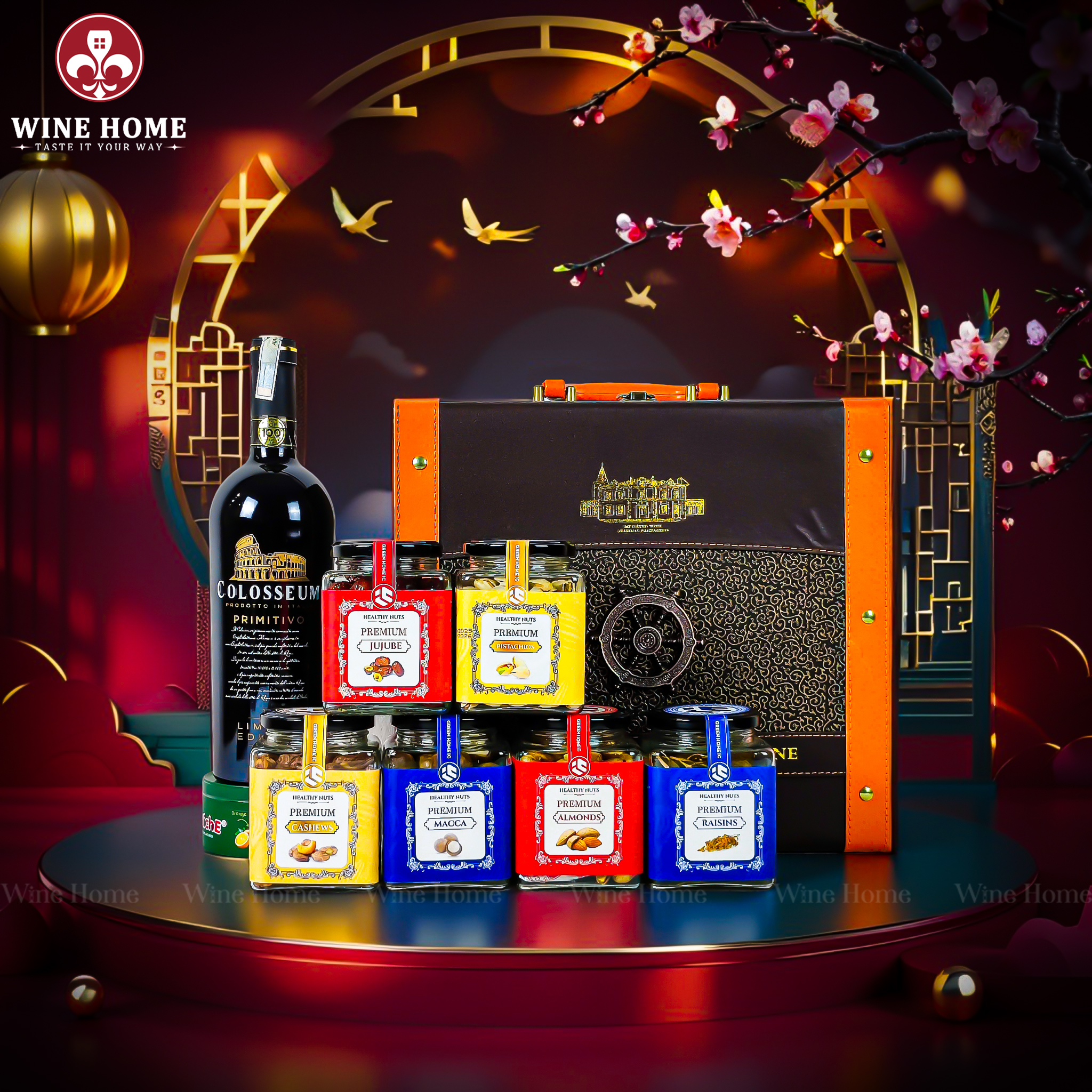 Hộp Quà Tết 2026 - Quà Tặng Doanh Nghiệp Cao Cấp Hộp Quà Tết 2026 Phiên Bản Hộp Da 3 Ngăn 09