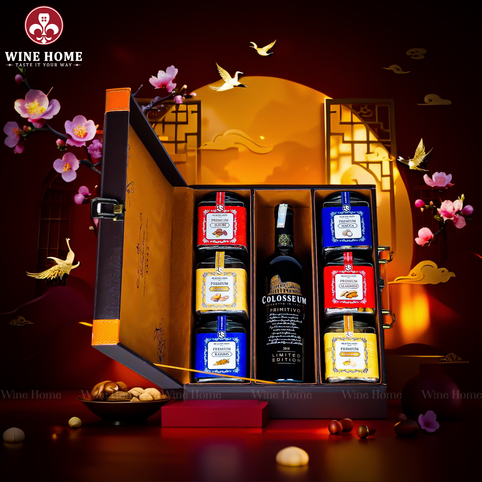 Hộp Quà Tết 2026 - Quà Tặng Doanh Nghiệp Cao Cấp Hộp Quà Tết 2026 Phiên Bản Hộp Da 3 Ngăn 09