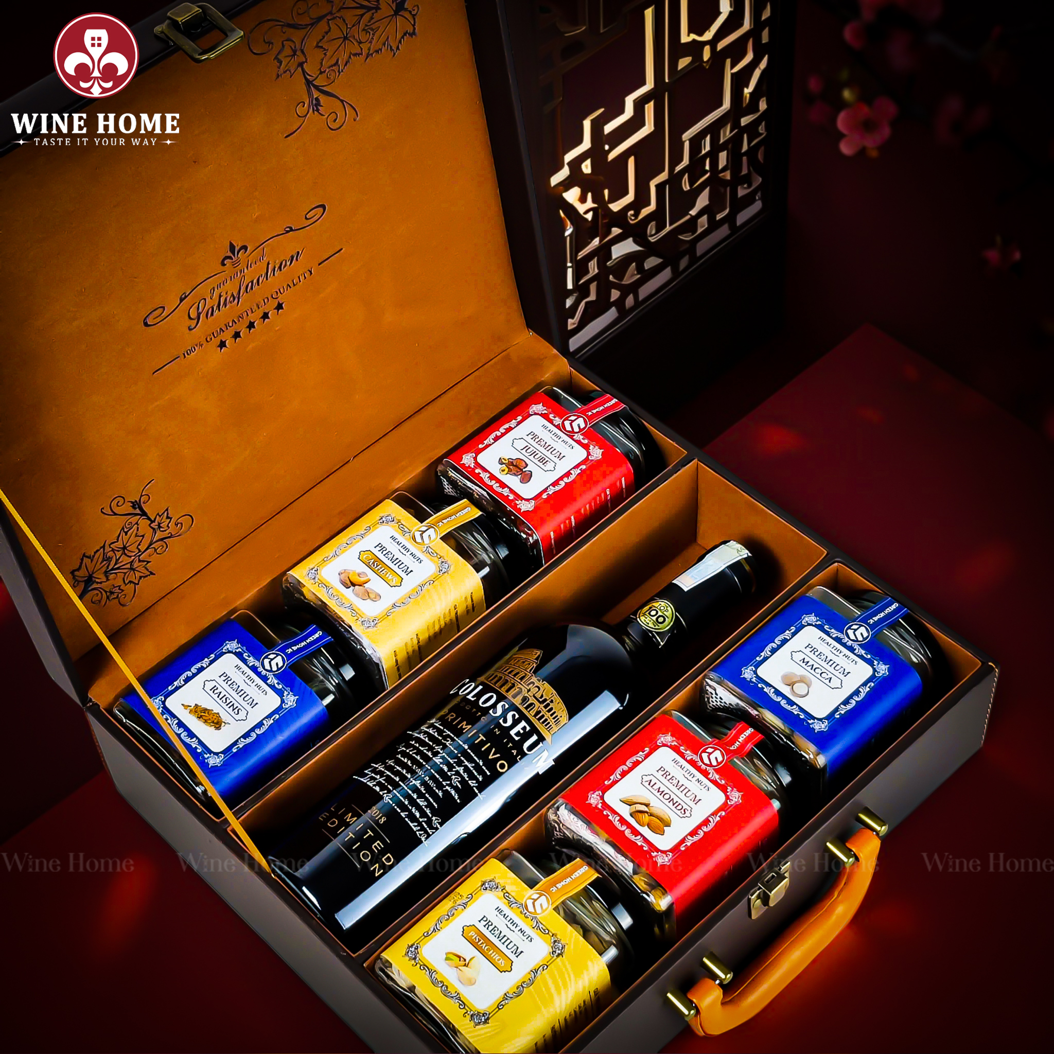 Hộp Quà Tết 2026 - Quà Tặng Doanh Nghiệp Cao Cấp Hộp Quà Tết 2026 Phiên Bản Hộp Da 3 Ngăn 09