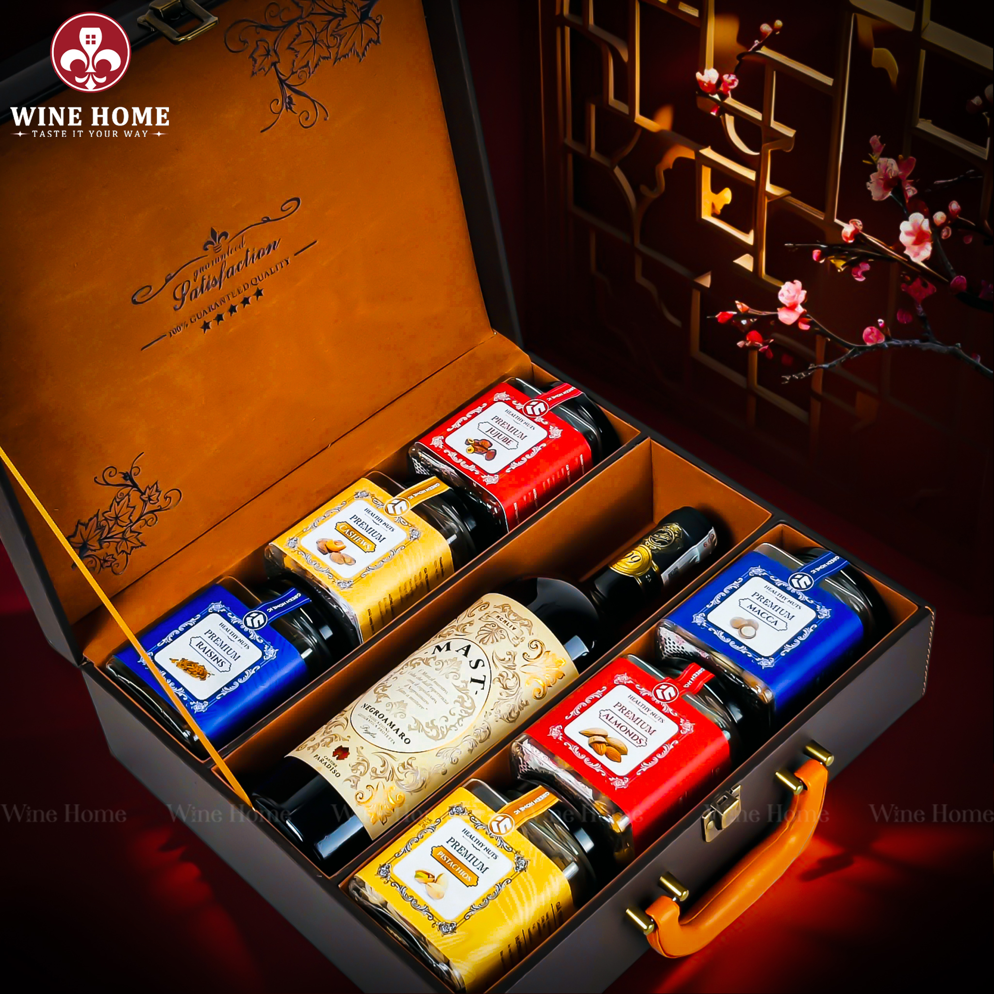 Hộp Quà Tết 2026 - Quà Tặng Doanh Nghiệp Cao Cấp Hộp Quà Tết 2026 Phiên Bản Hộp Da 3 Ngăn 05