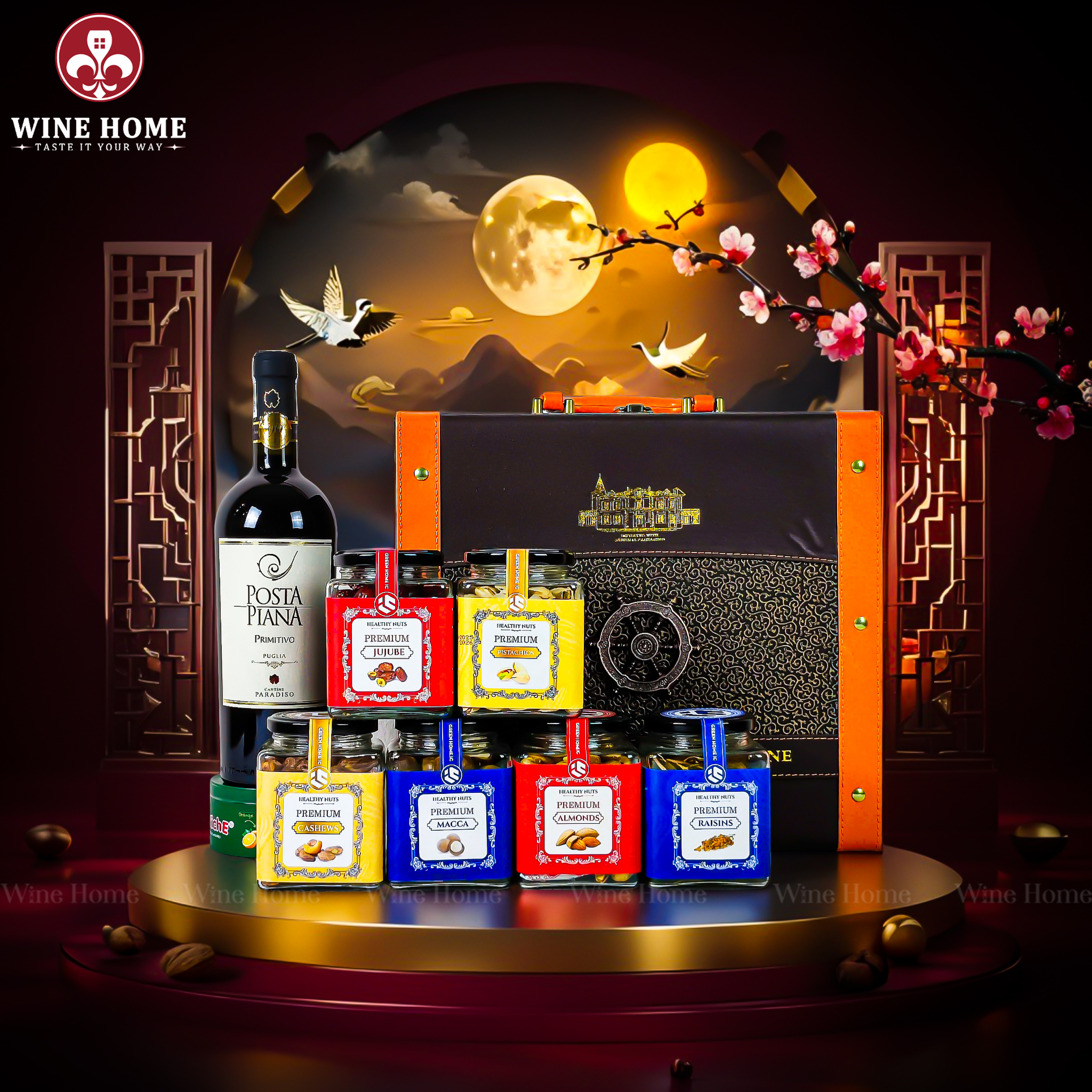 Hộp Quà Tết 2026 - Quà Tặng Doanh Nghiệp Cao Cấp Hộp Quà Tết 2026 Phiên Bản Hộp Da 3 Ngăn 01