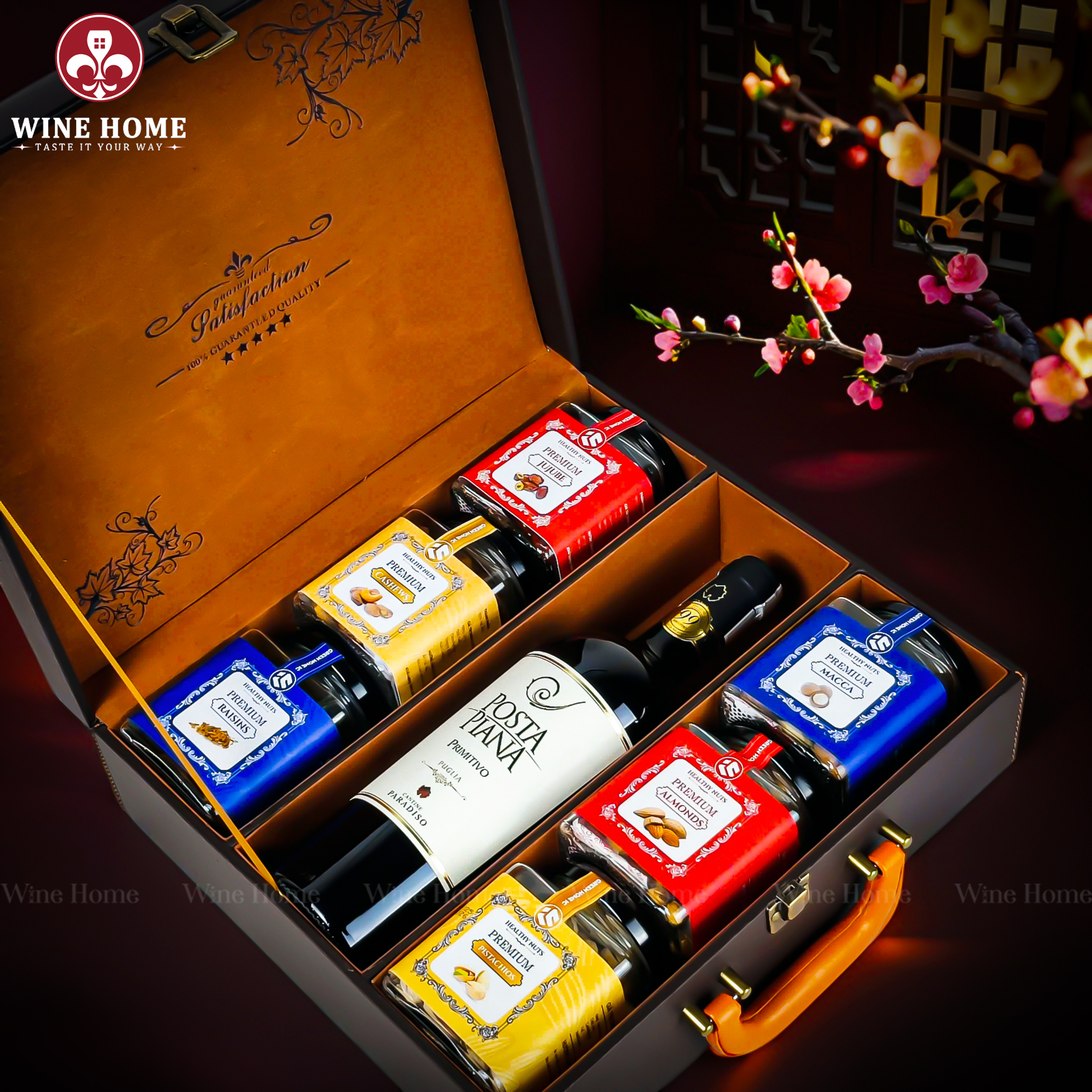 Hộp Quà Tết 2026 - Quà Tặng Doanh Nghiệp Cao Cấp Hộp Quà Tết 2026 Phiên Bản Hộp Da 3 Ngăn 01