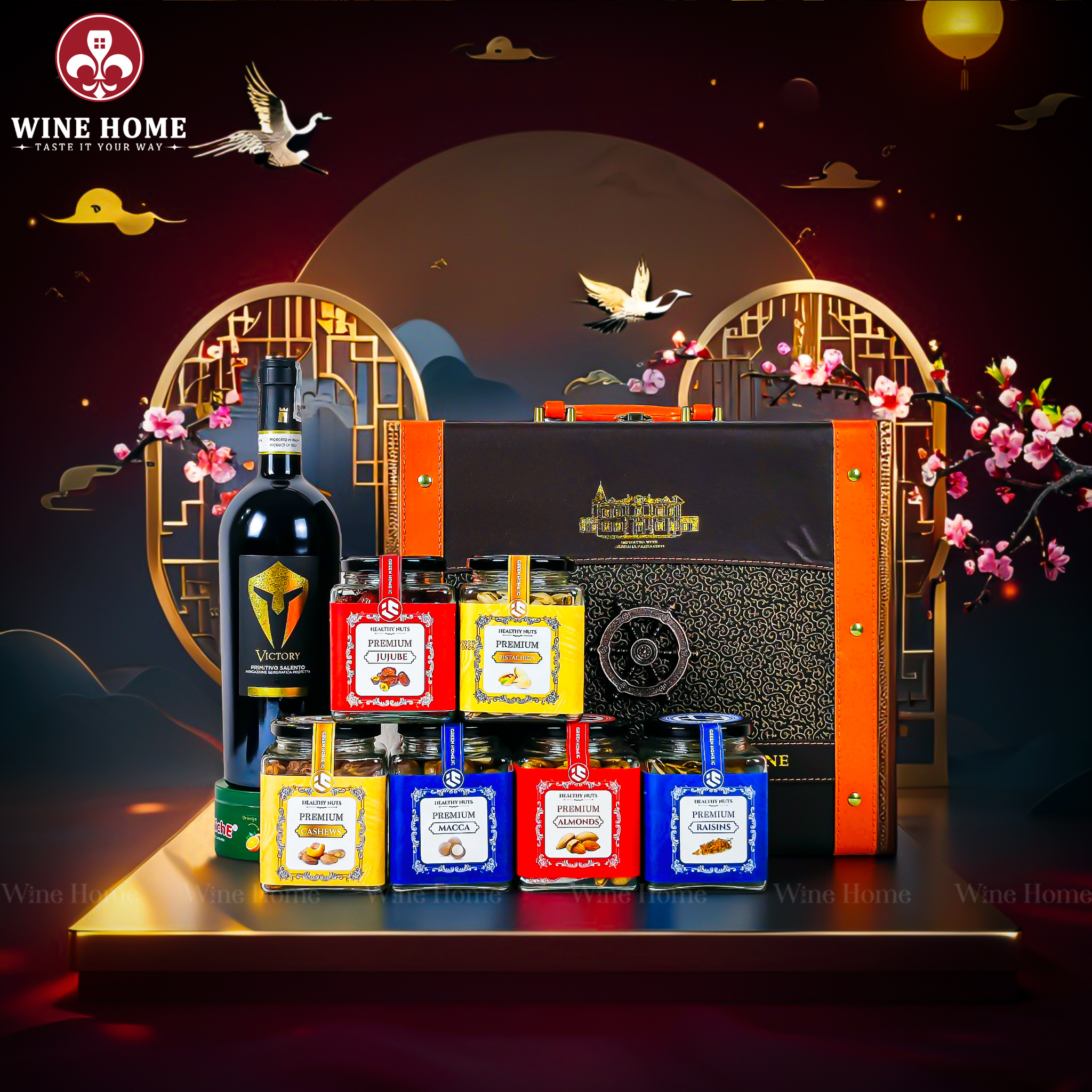 Hộp Quà Tết 2026 - Quà Tặng Doanh Nghiệp Cao Cấp Hộp Quà Tết 2026 Phiên Bản Hộp Da 3 Ngăn 02