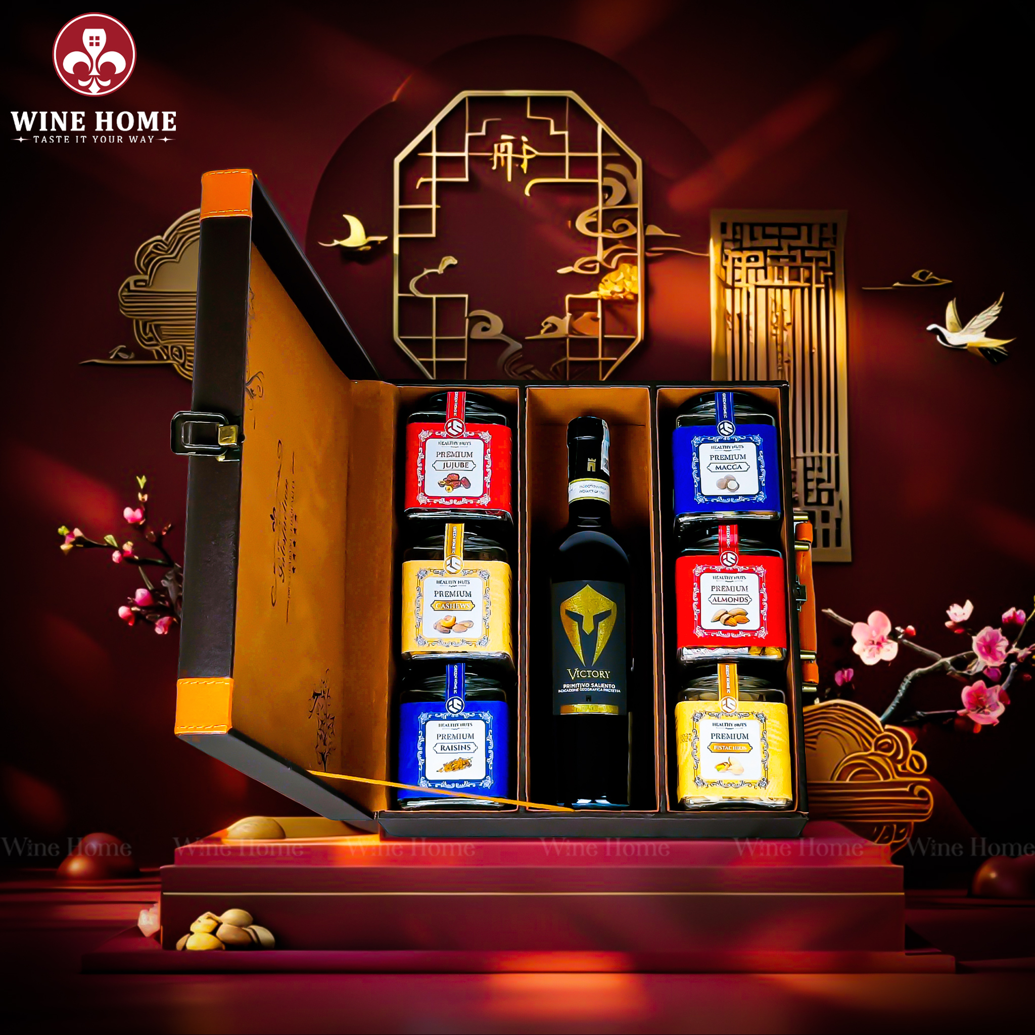 Hộp Quà Tết 2026 - Quà Tặng Doanh Nghiệp Cao Cấp Hộp Quà Tết 2026 Phiên Bản Hộp Da 3 Ngăn 02