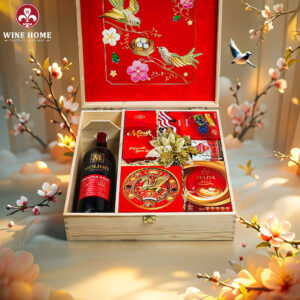 Hộp Quà Tết Xuân Như Ý Hộp Gỗ Đỏ 02