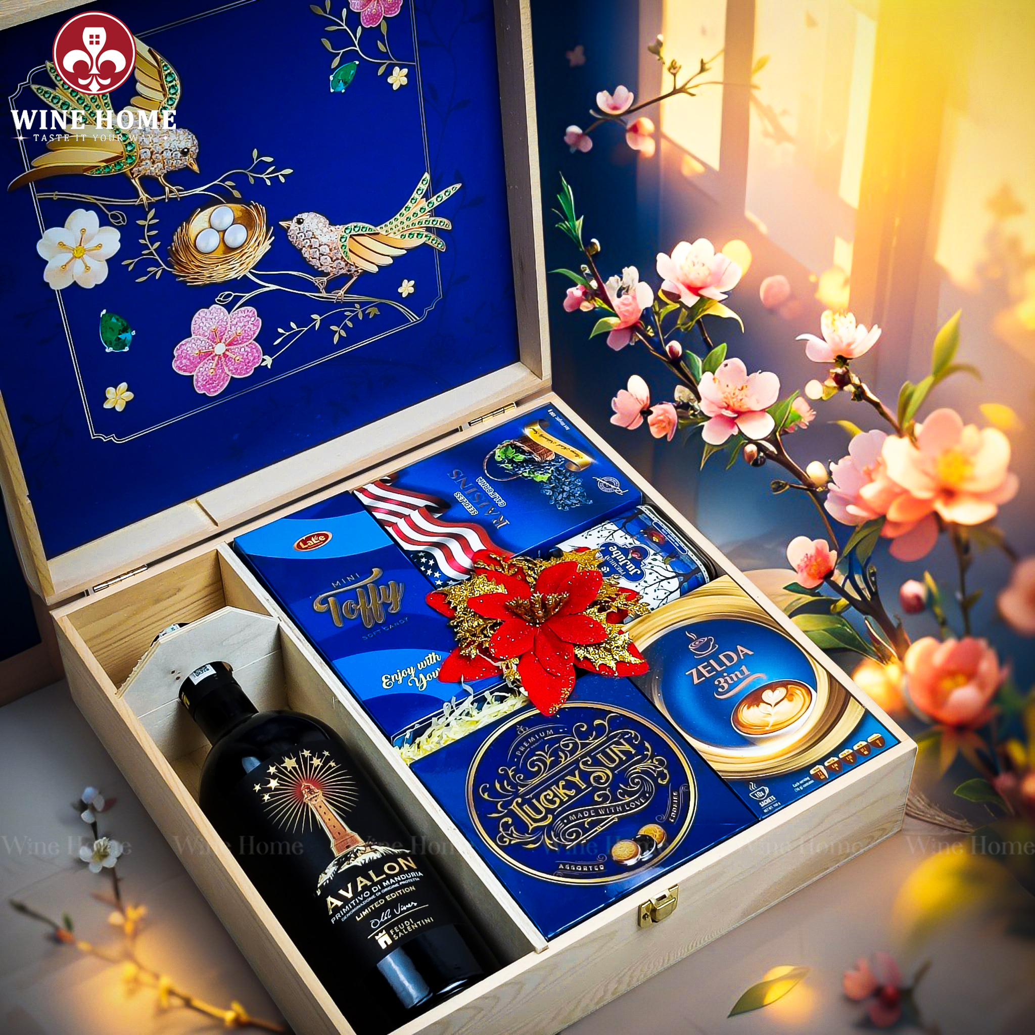 Hộp Quà Tết 2026 - Quà Tặng Doanh Nghiệp Cao Cấp Hộp Quà Tết Xuân Như Ý Hộp Gỗ Xanh 15