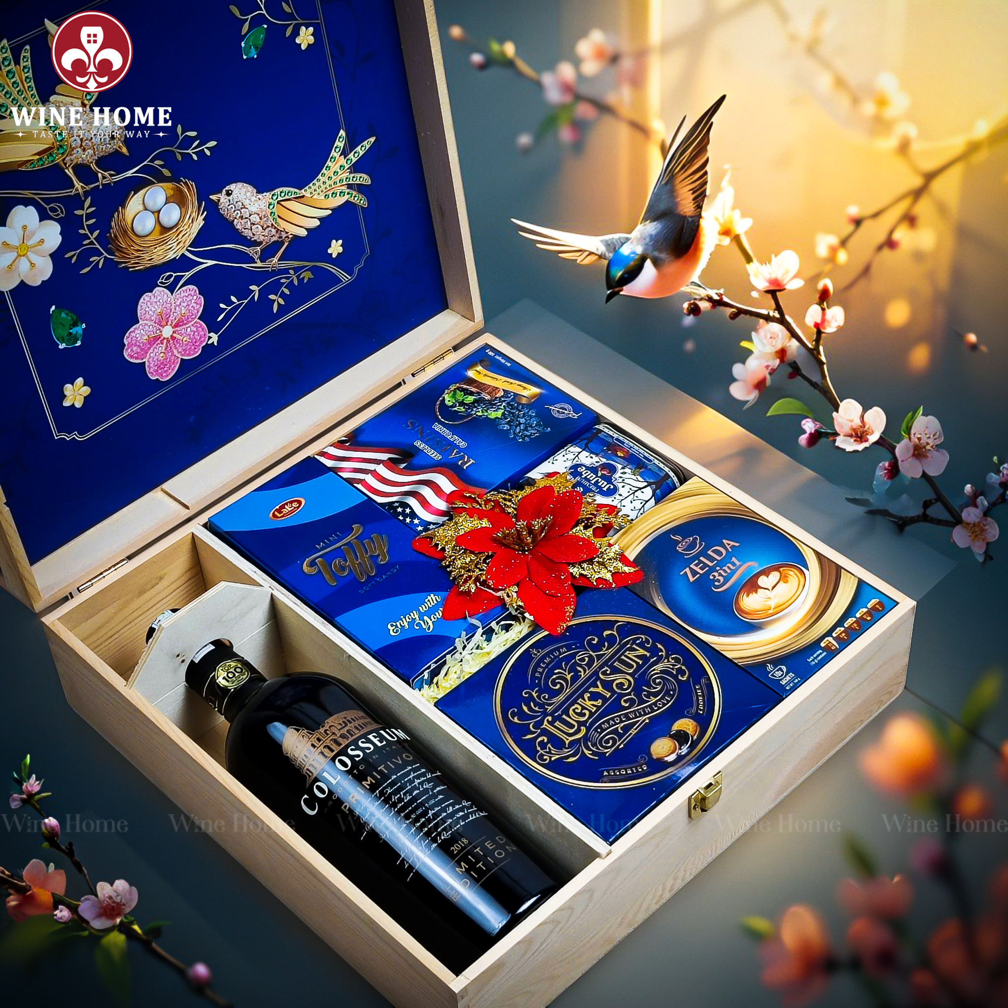 Hộp Quà Tết 2026 - Quà Tặng Doanh Nghiệp Cao Cấp Hộp Quà Tết Xuân Như Ý Hộp Gỗ Xanh 17