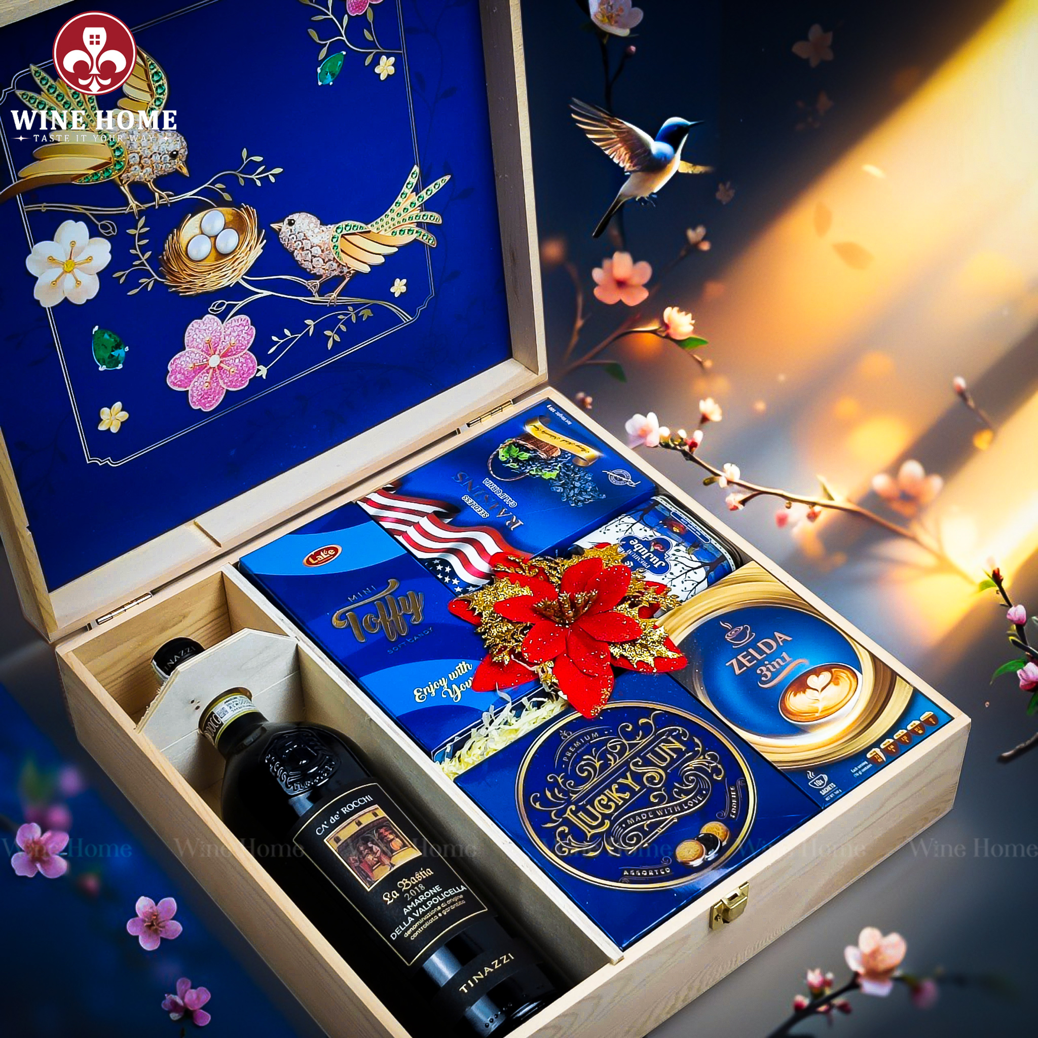 Hộp Quà Tết 2026 - Quà Tặng Doanh Nghiệp Cao Cấp Hộp Quà Tết Xuân Như Ý Hộp Gỗ Xanh 16