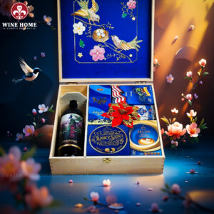 Hộp Quà Tết Xuân Như Ý Hộp Gỗ Xanh 04