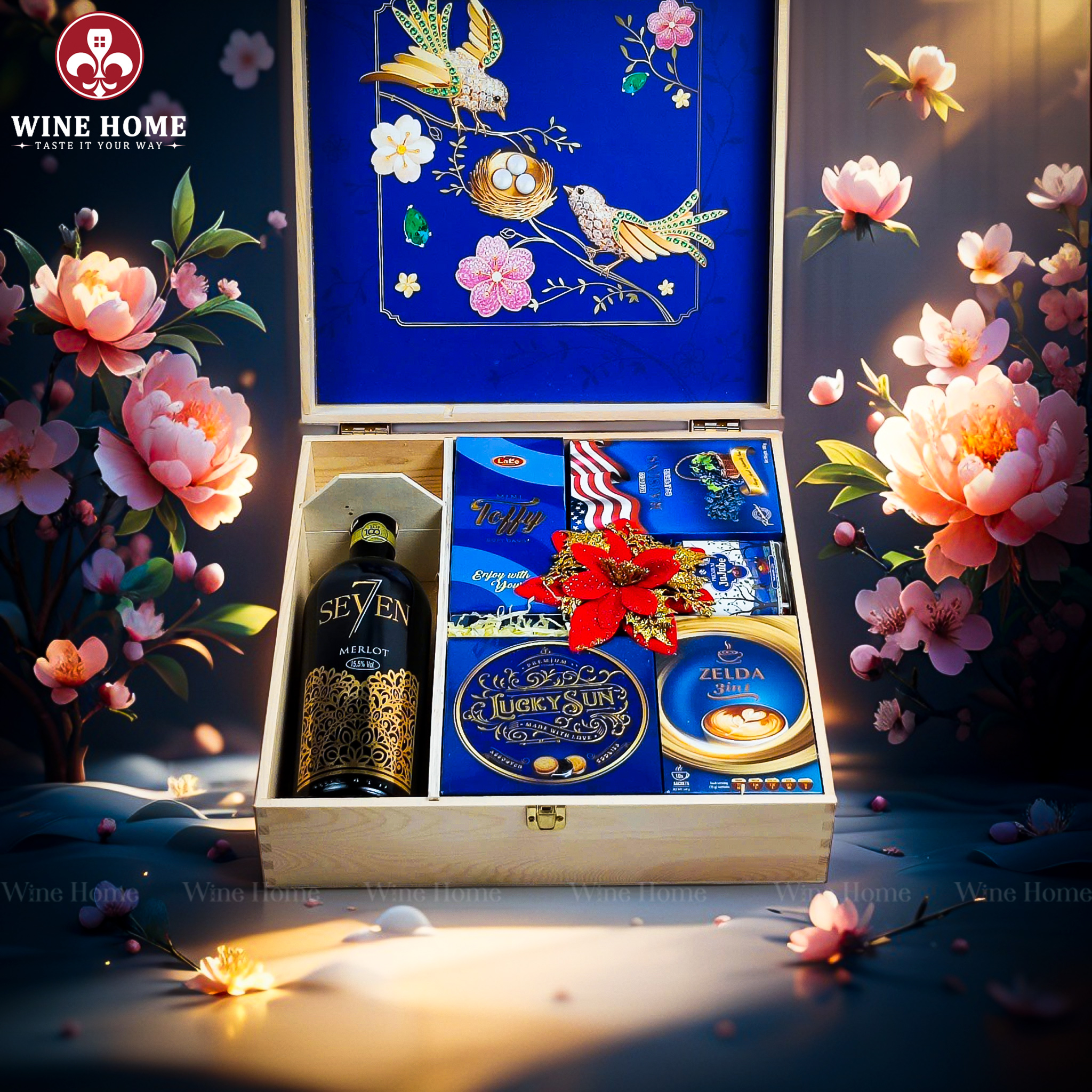 Hộp Quà Tết 2026 - Quà Tặng Doanh Nghiệp Cao Cấp Hộp Quà Tết Xuân Như Ý Hộp Gỗ Xanh 10