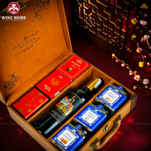 Hộp Quà Tết 2026 - Quà Tặng Doanh Nghiệp Cao Cấp Hộp Quà Tết 2026 Hộp 3 Ngăn Da Nâu Classic 08