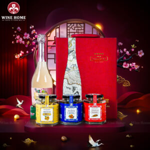 Hộp Quà Tết 2026 Hộp Da Đỏ Quai Xách Dọc 03