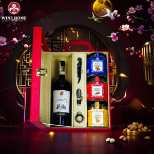 Hộp Quà Tết 2026 - Quà Tặng Doanh Nghiệp Cao Cấp Hộp Quà Tết 2026 Hộp Da Đỏ Quai Xách Dọc 05