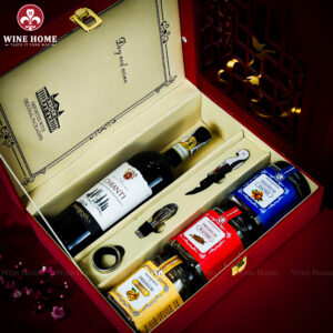 Hộp Quà Tết 2026 - Quà Tặng Doanh Nghiệp Cao Cấp Hộp Quà Tết 2026 Hộp Da Đỏ Quai Xách Dọc 05