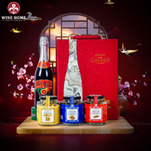 Hộp Quà Tết 2026 Hộp Da Đỏ Quai Xách Dọc 02