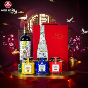 Hộp Quà Tết 2026 Hộp Da Đỏ Quai Xách Dọc 07