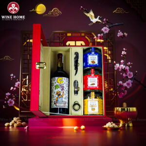 Hộp Quà Tết 2026 - Quà Tặng Doanh Nghiệp Cao Cấp Hộp Quà Tết 2026 Hộp Da Đỏ Quai Xách Dọc 07