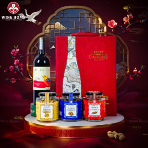 Hộp Quà Tết 2026 Hộp Da Đỏ Quai Xách Dọc 01