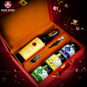 Hộp Quà Tết 2026 - Quà Tặng Doanh Nghiệp Cao Cấp Hộp Quà Tết 2026 Hộp Da Đỏ Quai Ngang 08