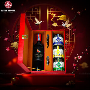 Hộp Quà Tết 2026 Hộp Da Đỏ Quai Ngang 09