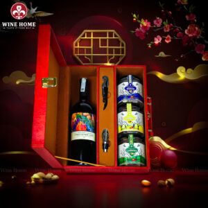 Hộp Quà Tết 2026 Hộp Da Đỏ Quai Ngang 03