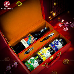 Hộp Quà Tết 2026 Hộp Da Đỏ Quai Ngang 03