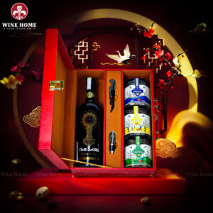 Hộp Quà Tết 2026 Hộp Da Đỏ Quai Ngang 06