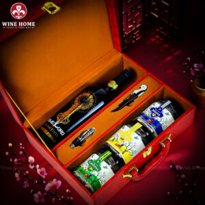 Hộp Quà Tết 2026 Hộp Da Đỏ Quai Ngang 06