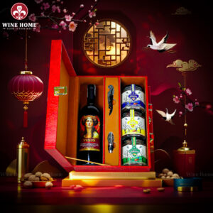 Hộp Quà Tết 2026 Hộp Da Đỏ Quai Ngang 02