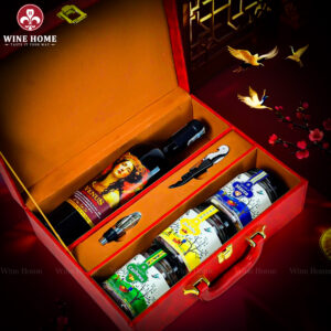 Hộp Quà Tết 2026 Hộp Da Đỏ Quai Ngang 02