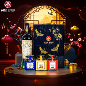 Hộp Quà Tết 2026 Hộp Gỗ Sơn Mài Quai Xách Dọc 09