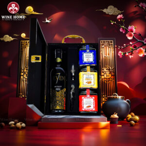 Hộp Quà Tết 2026 - Quà Tặng Doanh Nghiệp Cao Cấp Hộp Quà Tết 2026 Hộp Gỗ Sơn Mài Quai Xách Dọc 06