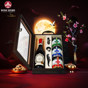 Hộp Quà Tết 2026 Hộp Gỗ Sơn Mài Mặt Kính 06