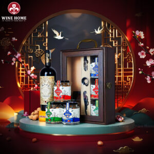 Hộp Quà Tết 2026 Hộp Gỗ Sơn Mài Mặt Kính 09