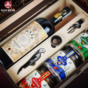 Hộp Quà Tết 2026 Hộp Gỗ Sơn Mài Mặt Kính 09