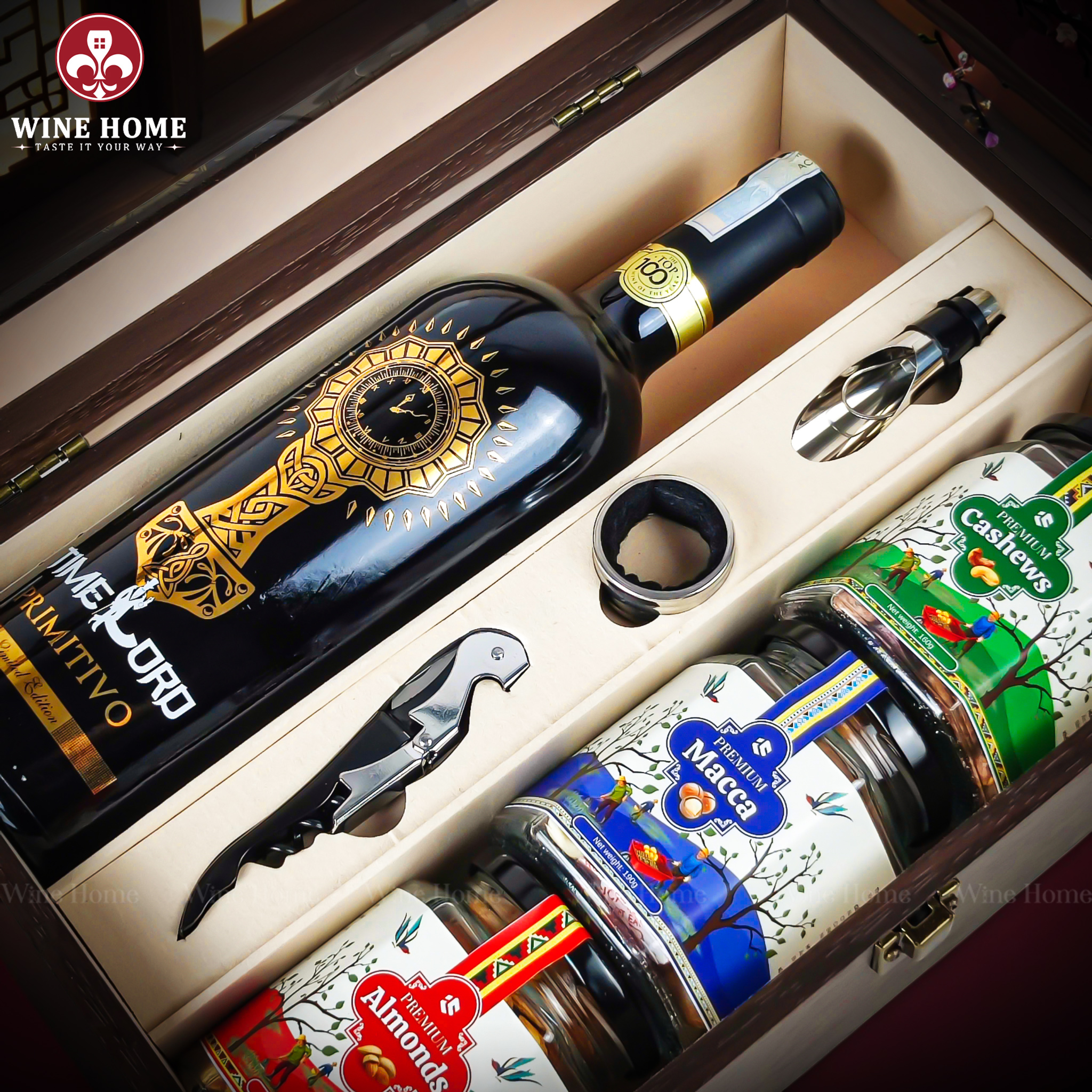 Hộp Quà Tết 2026 - Quà Tặng Doanh Nghiệp Cao Cấp Hộp Quà Tết 2026 Hộp Gỗ Sơn Mài Mặt Kính 08