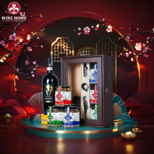 Hộp Quà Tết 2026 Hộp Gỗ Sơn Mài Mặt Kính 07