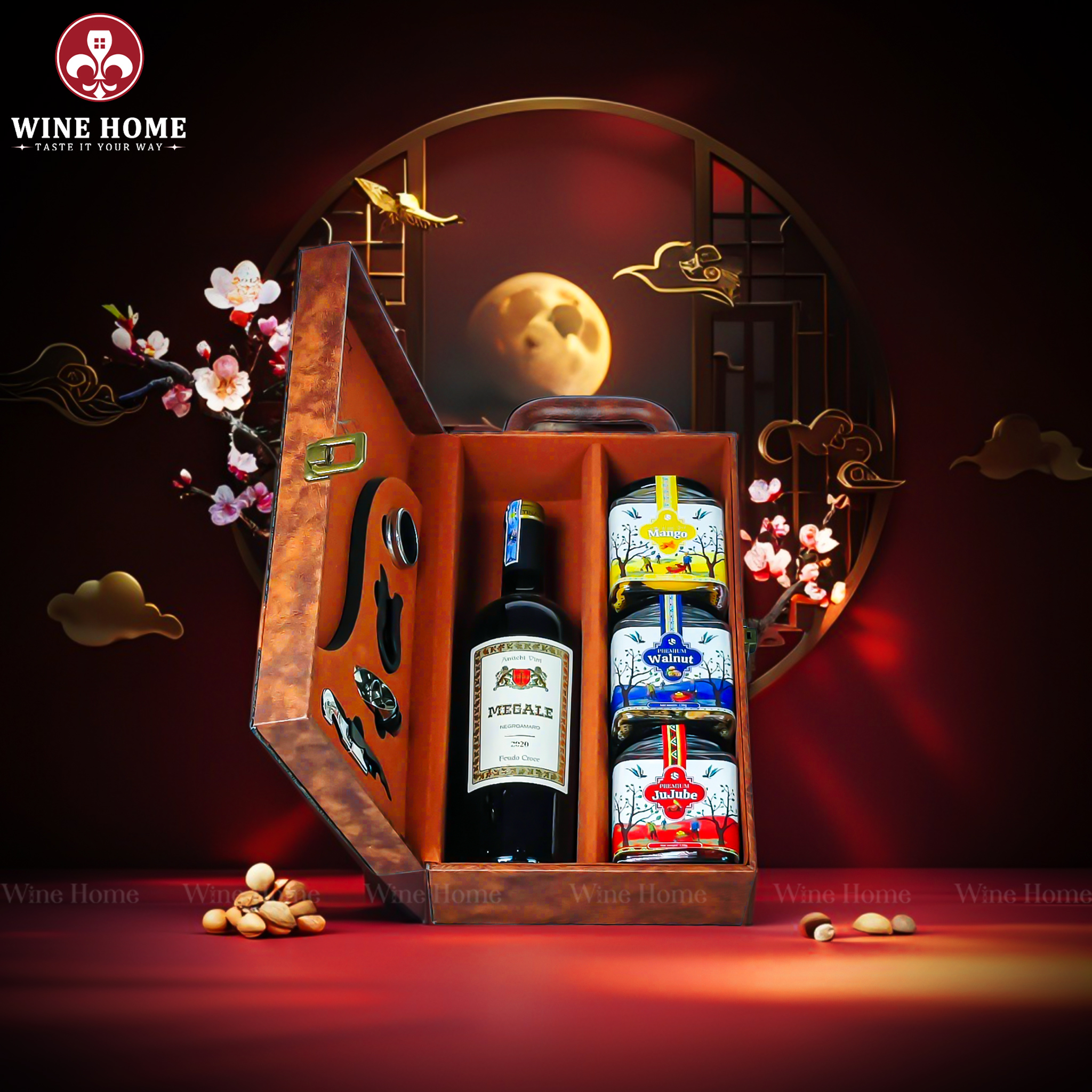 Hộp Quà Tết 2026 - Quà Tặng Doanh Nghiệp Cao Cấp Hộp Quà Tết 2026 Hộp Da Vân Phượng Hoàng 03