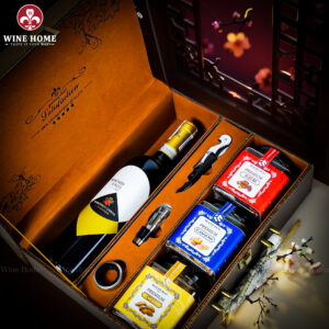 Hộp Quà Tết 2026 Hộp Da Vali Họa Tiết Vô Lăng 03