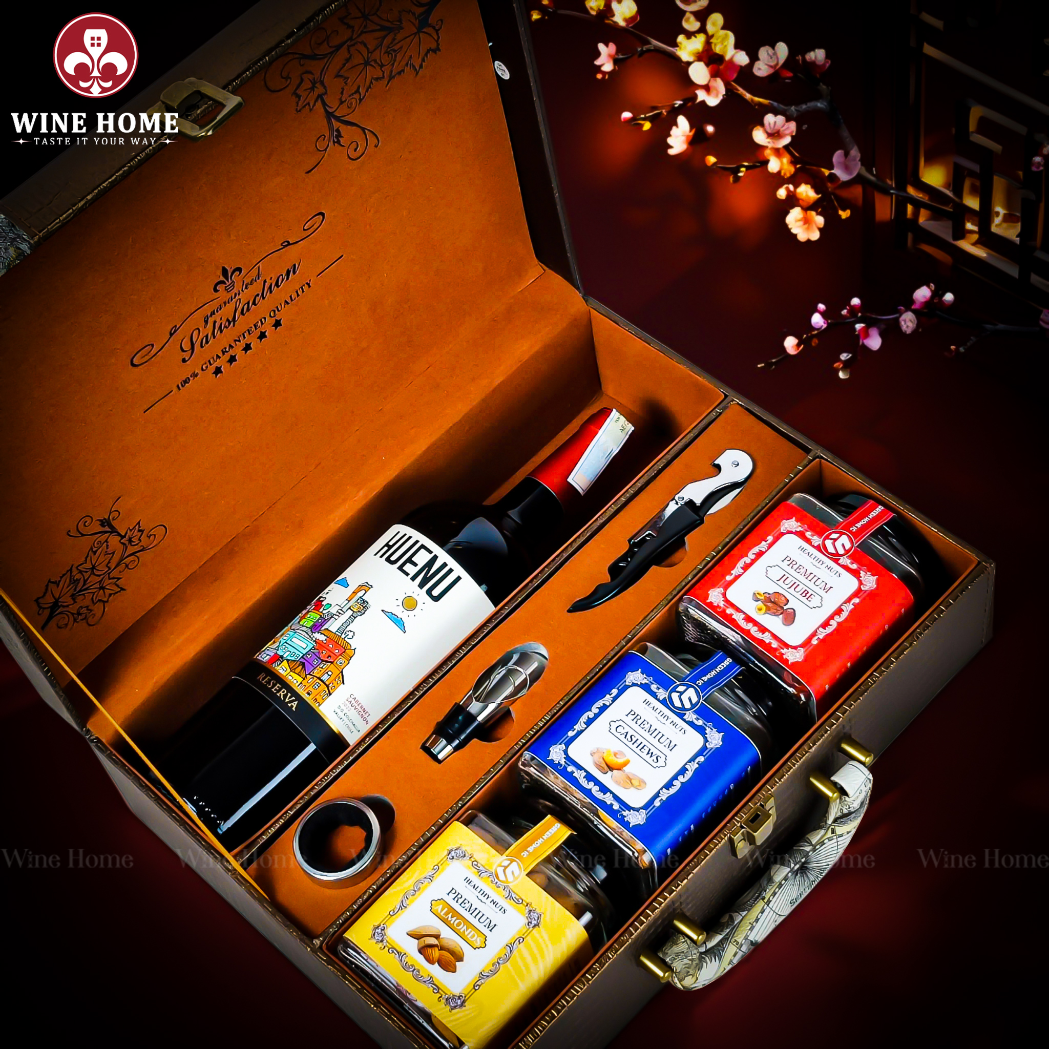 Hộp Quà Tết 2026 - Quà Tặng Doanh Nghiệp Cao Cấp Hộp Quà Tết 2026 Hộp Da Vali Họa Tiết Vô Lăng 05