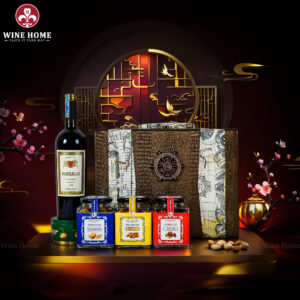 Hộp Quà Tết 2026 Hộp Da Vali Họa Tiết Vô Lăng 01