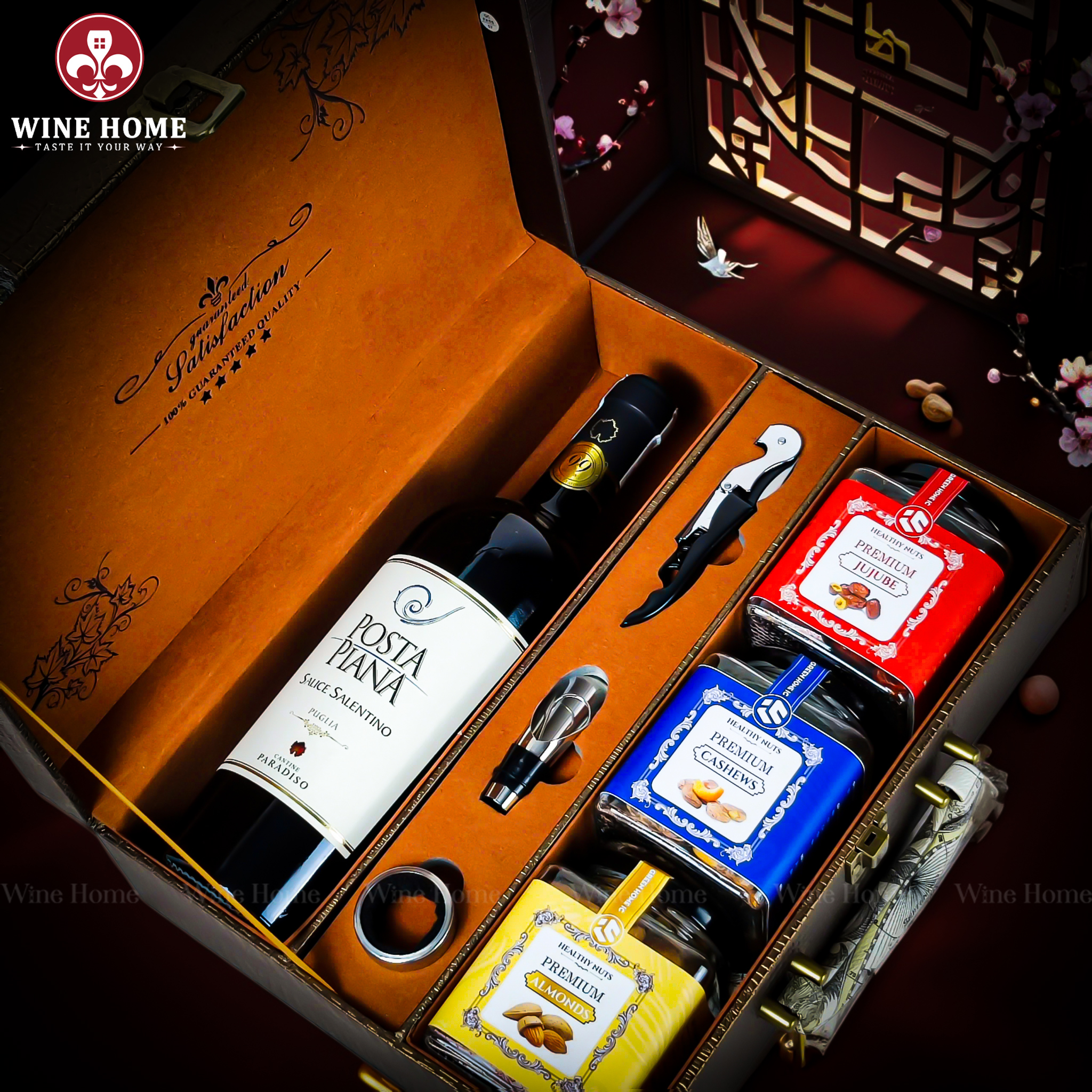 Hộp Quà Tết 2026 - Quà Tặng Doanh Nghiệp Cao Cấp Hộp Quà Tết 2026 Hộp Da Vali Họa Tiết Vô Lăng 04