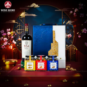 Hộp Quà Tết 2026 Hộp Da Xanh Quai Xách Dọc 06